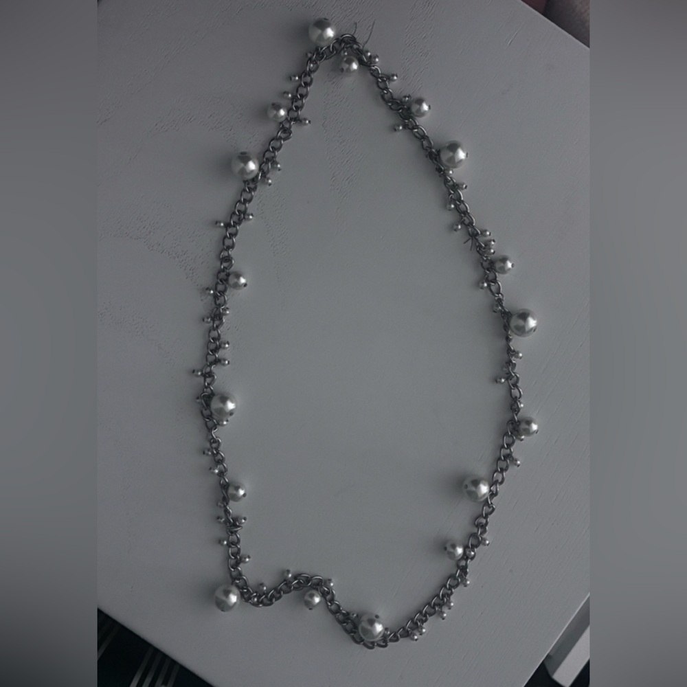3/20$ New York and Company Silver Pearl Necklace